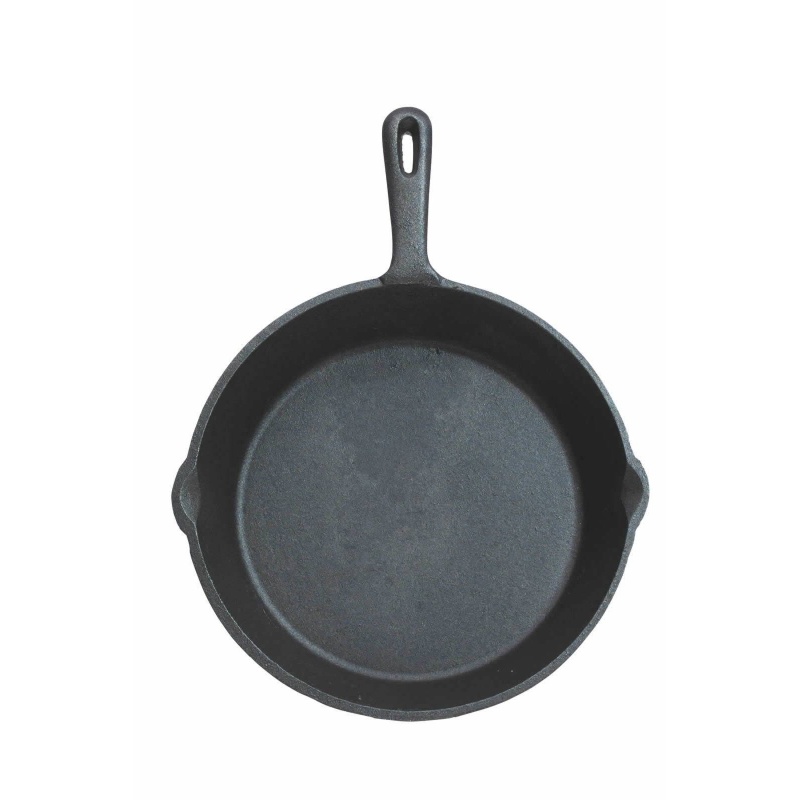 Kitchencraft Deluxe Cast Iron Round Plain Grill Pan 24Cm