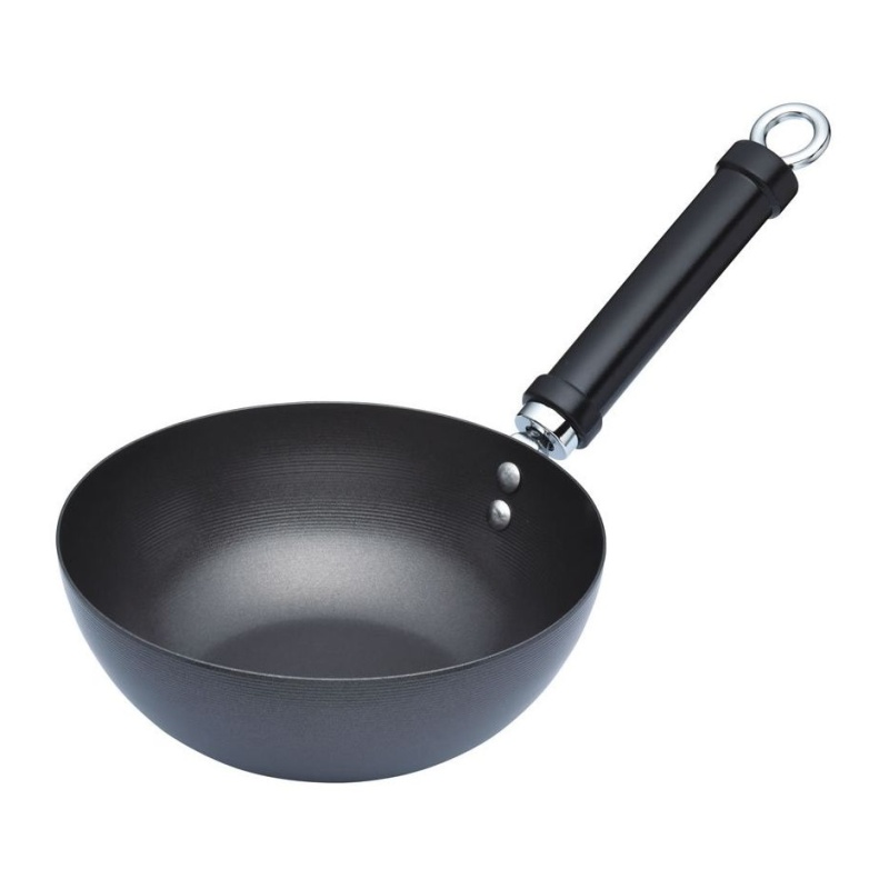Kitchencraft Oriental Carbon Steel Non-Stick Wok - 26Cm