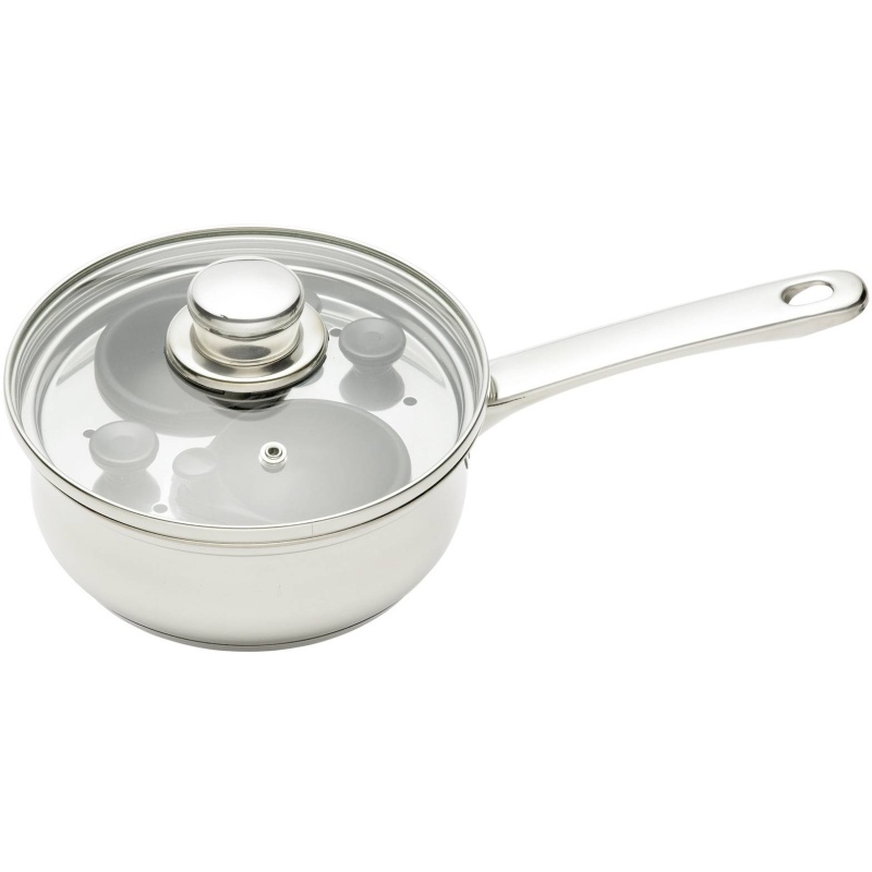 Kitchencraft Stainless Steel 2 Hole Egg Poacher 16Cm