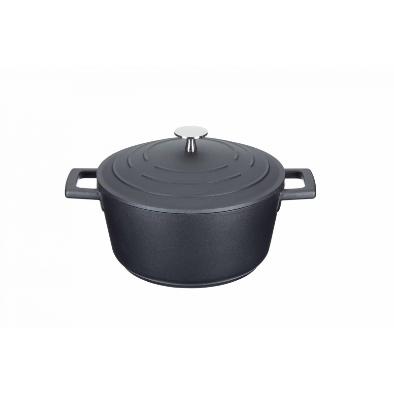 Masterclass Black/Grey Cast Aluminium Casserole Dish 20Cm