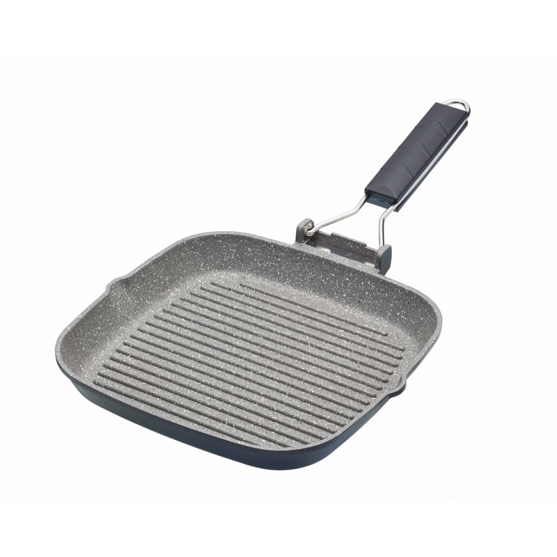 Masterclass Cast Aluminium Folding Handle Grill Pan 20cm