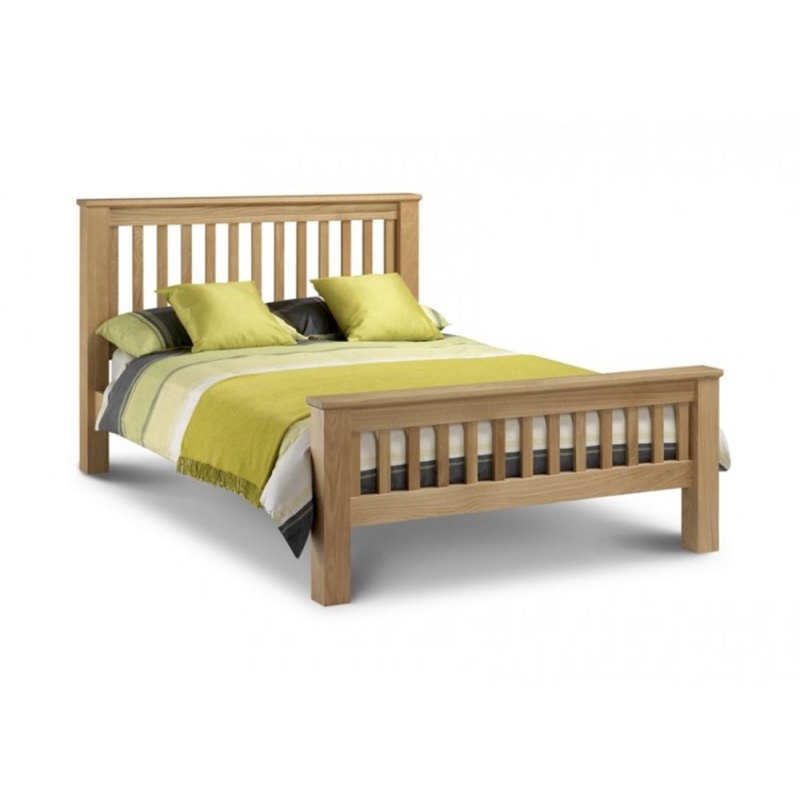 Julian Bowen Amsterdam Oak Bed - High Foot Style