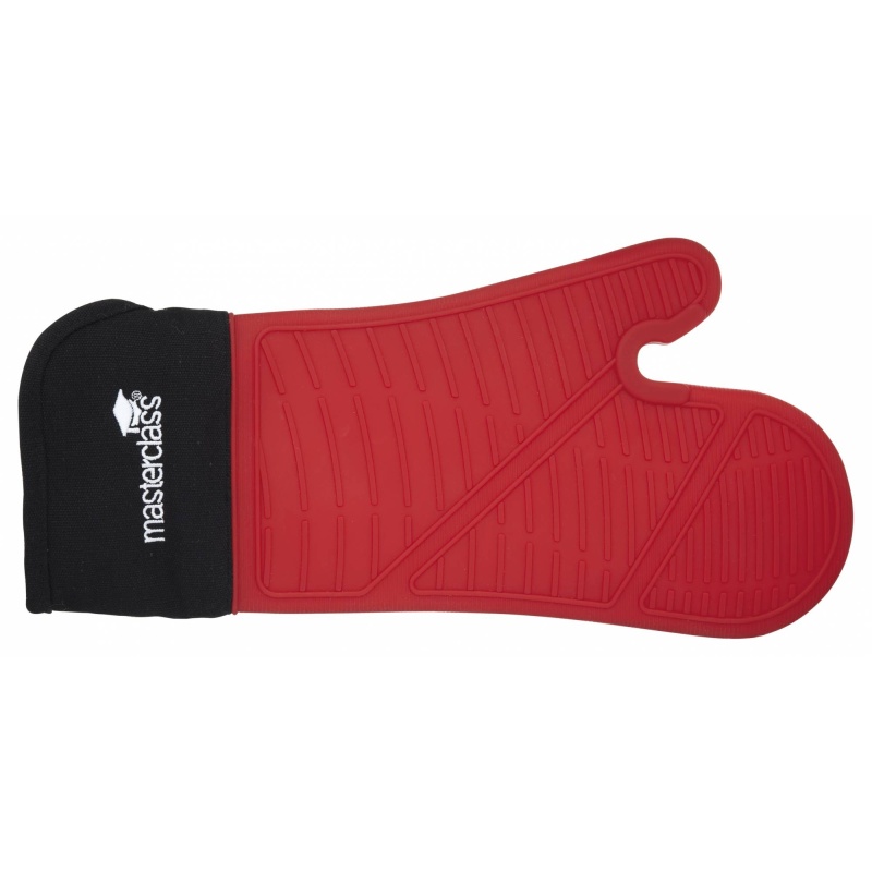 Masterclass Seamless Silicone Oven Glove Red