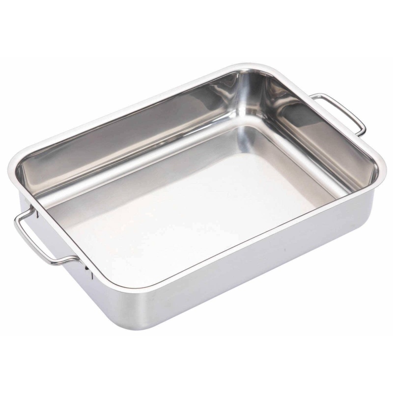 Masterclass Stainless Steel Heavy Duty Roasting Pan - 37X27cm