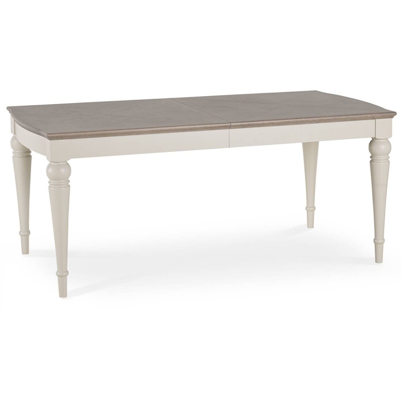 Bentley Designs Grey Montreal Extending Dining Table - Washed Oak And Soft - 6-8 Seater