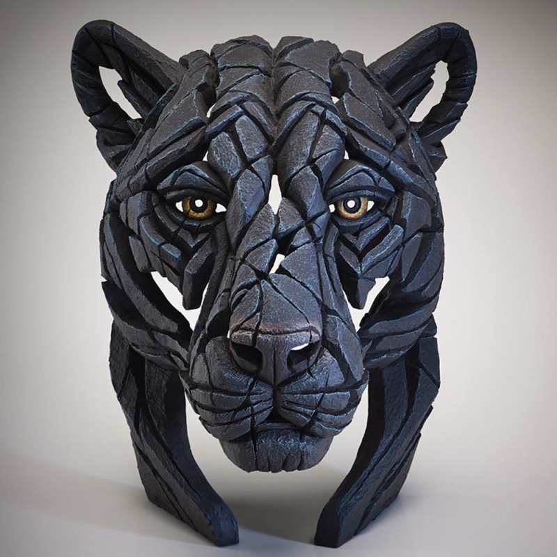 Edge Panther Bust Sculpture
