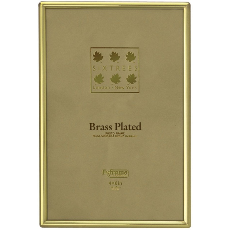 Sixtrees Black Hartford Photo Frame - Brass Plated - 6X8