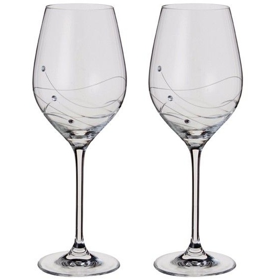 glitz wine glasses pair