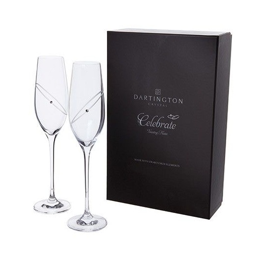 glitz clear champagne glasses