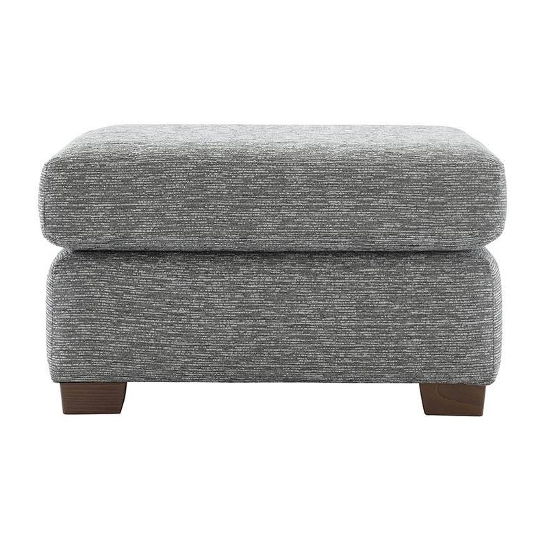 G Plan Washington Fabric Footstool Upholstered In Mirage Powder Grey