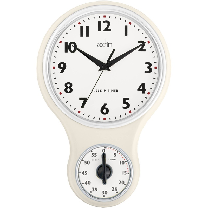 Acctim Cream Kitchen Time Wall Clock
