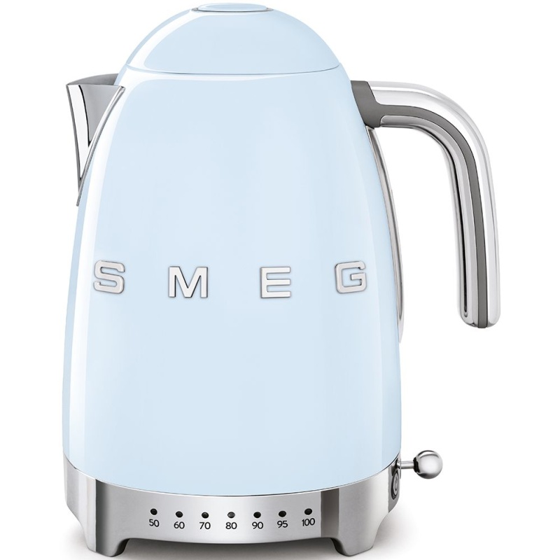 smeg klf04pbuk variable temperature kettle pastel blue