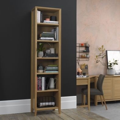 Bentley Designs Brampton Oak Narrow Bookcase