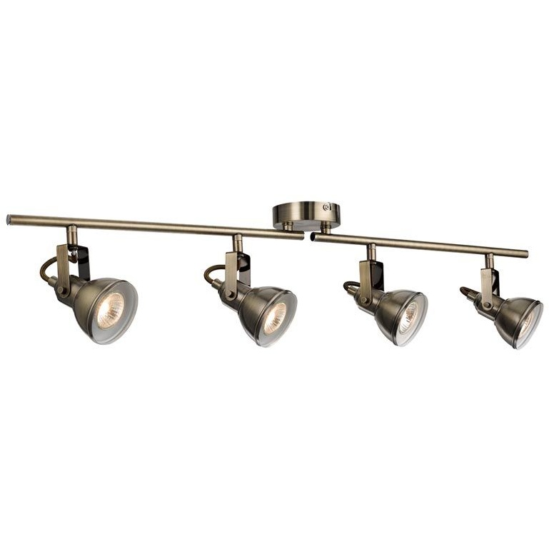 Searchlight Focus 1544AB Antique Brass 4 Light Spotlight