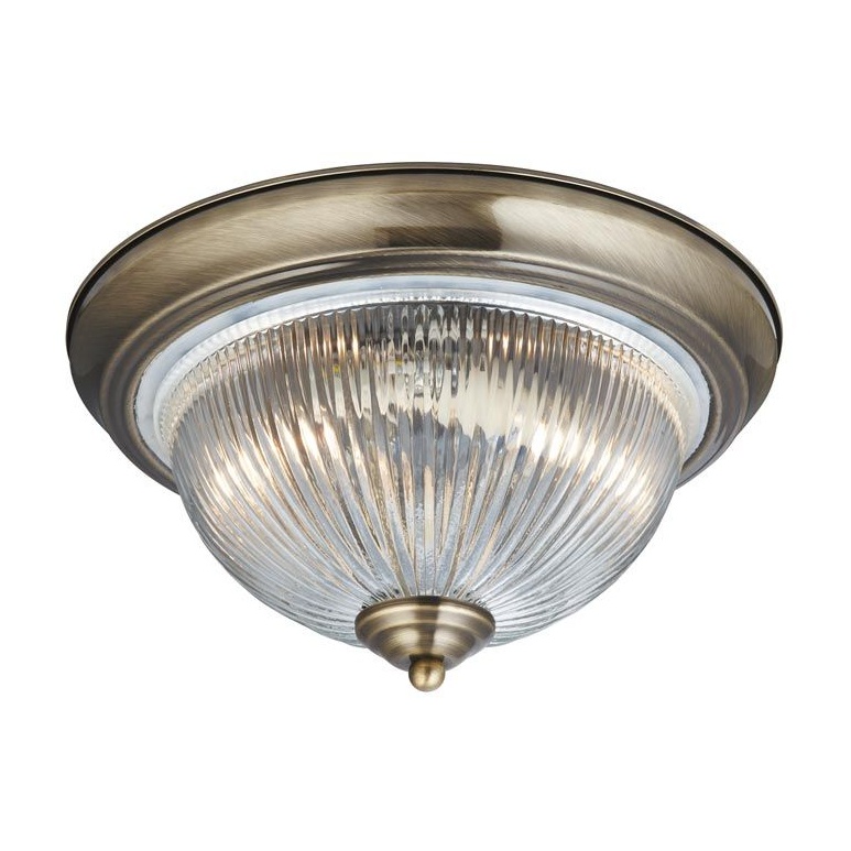 Searchlight 4370 Antique Brass Diner Ceiling Light