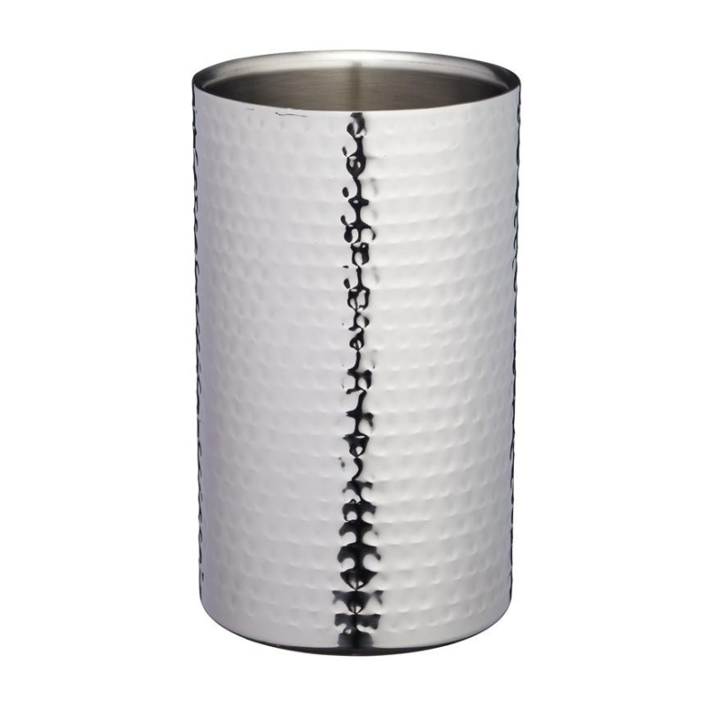 Barcraft Hammered Double Walled Stainless Steel Wine Cooler