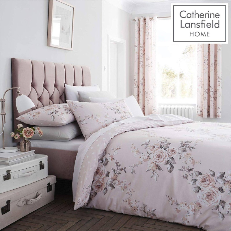 Catherine Lansfield Canterbury Blush Quilt Set