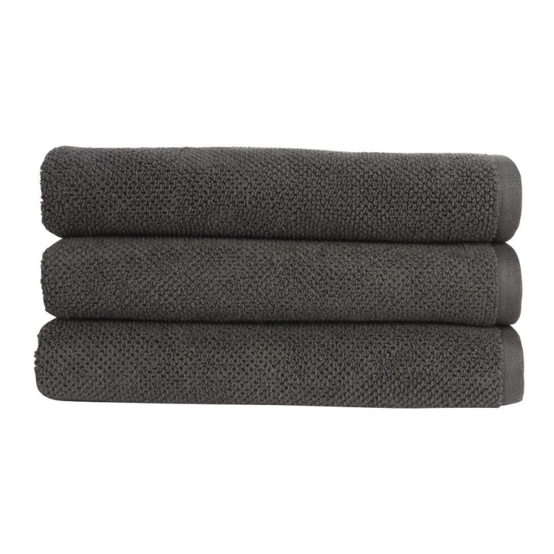 Christy Brixton Textured Towel - Liquorice - Hand