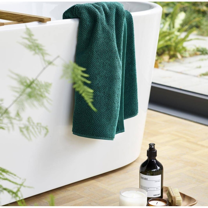 Christy Brixton Textured Towel - Emerald - Sheet
