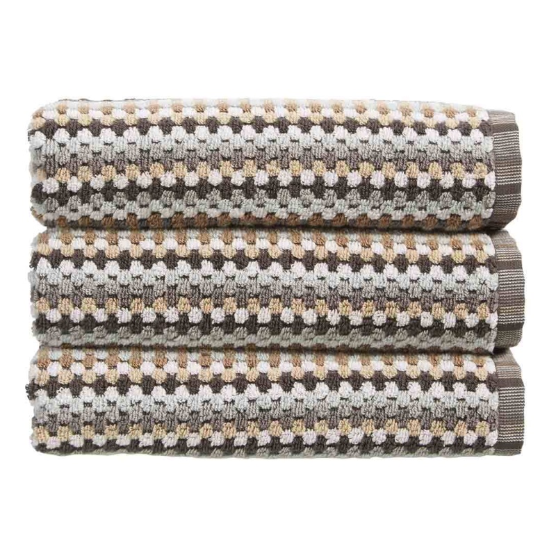 Christy Carnaby Stripe Neutral Bathroom Towels