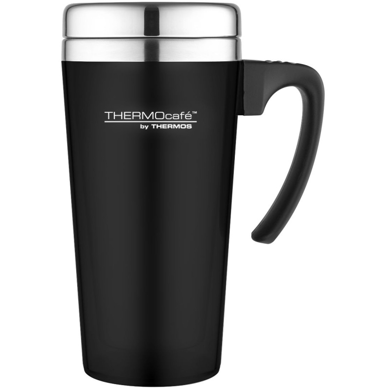 Thermos Black Soft Touch Travel Mug 420Ml