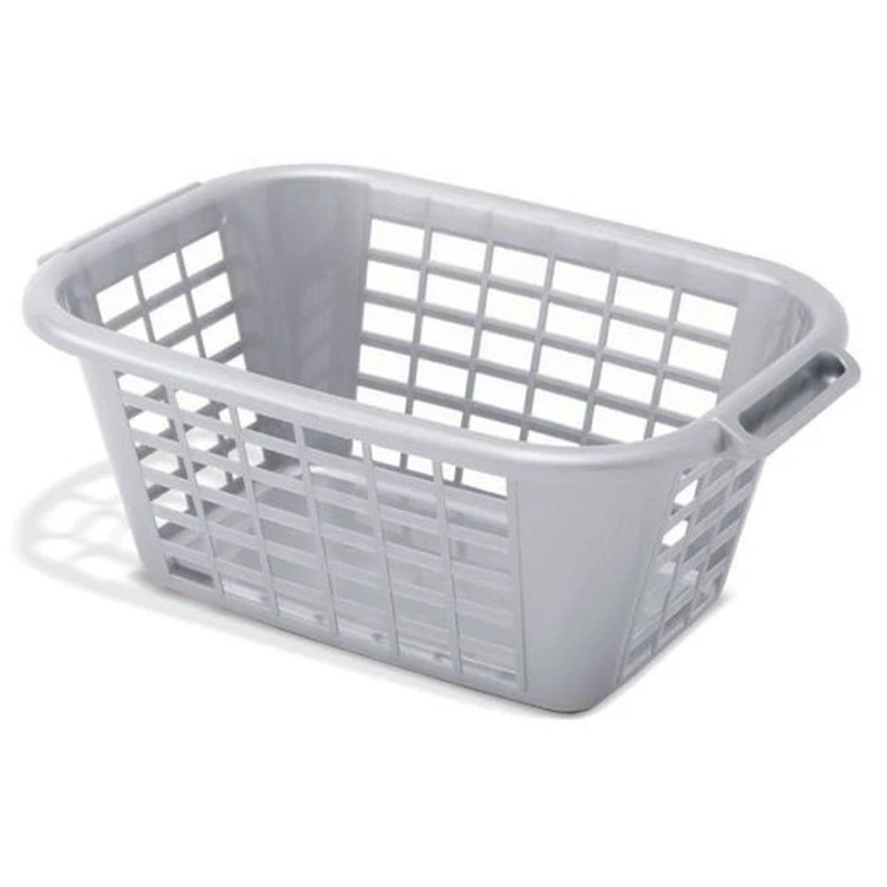 Addis Rectangle Laundry Basket Metallic 40L