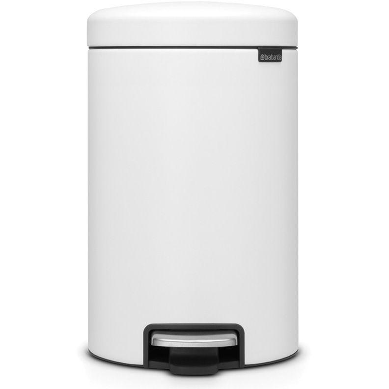 Brabantia White Pedal Bin 12L