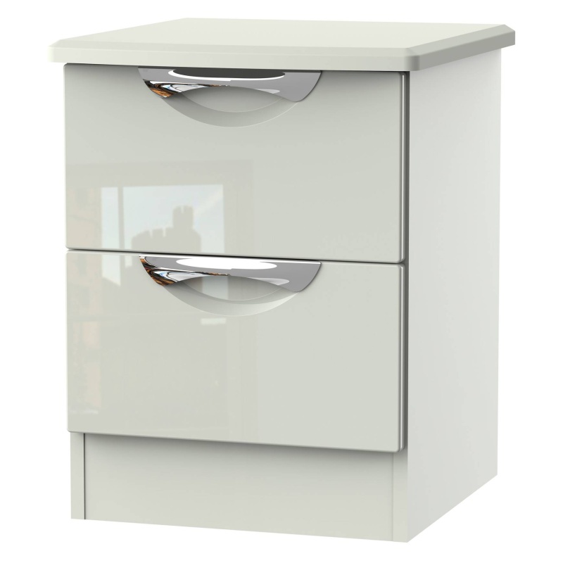 Cambourne Cam005 2 Drawer Narrow Chest with Kashmir Gloss Fronts and Kashmir Surround