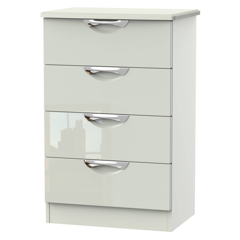 Cambourne Cam008 4 Drawer Midi Chest with Kashmir Gloss Fronts and Kashmir Surround