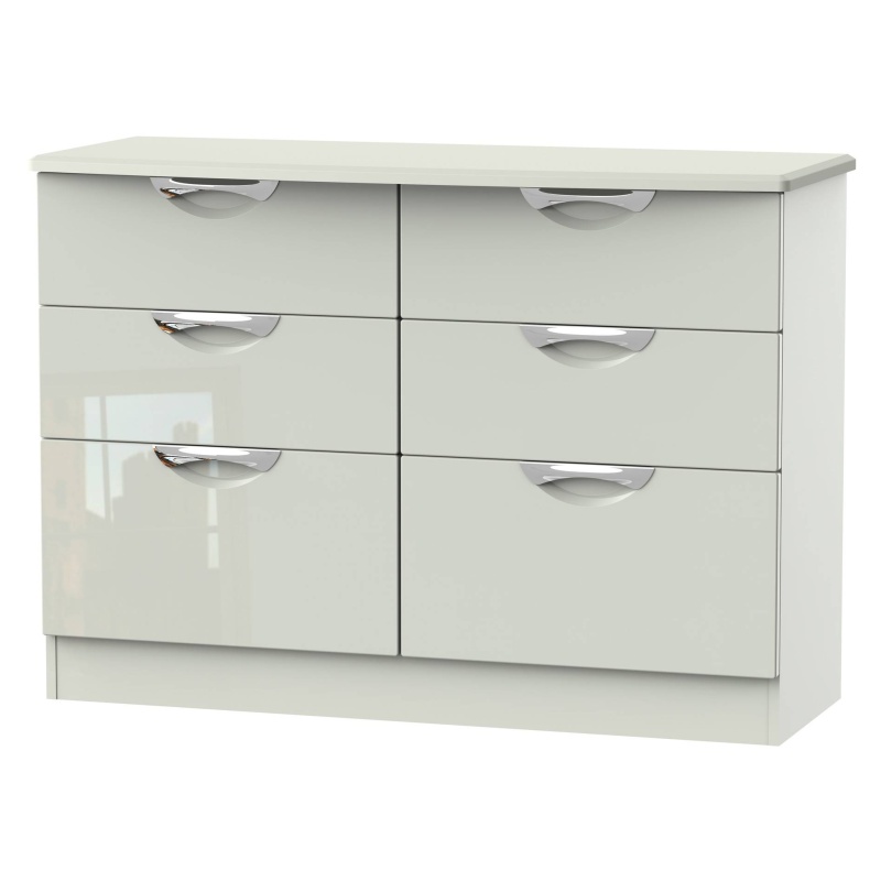 Cambourne Cam015 6 Drawer Midi Chest with Kashmir Gloss Fronts and Kashmir Surround