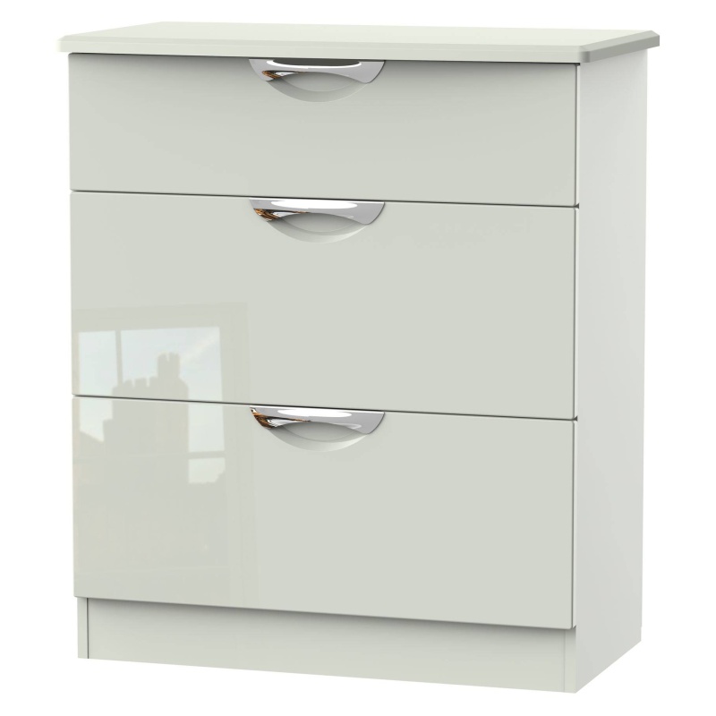 Cambourne Cam049 3 Drawer Deep Chest with Kashmir Gloss Fronts and Kashmir Surround