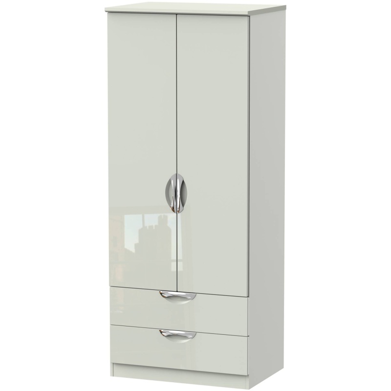 Cambourne Cam061 Double Gents Wardrobe with Kashmir Gloss Fronts and Kashmir Surround
