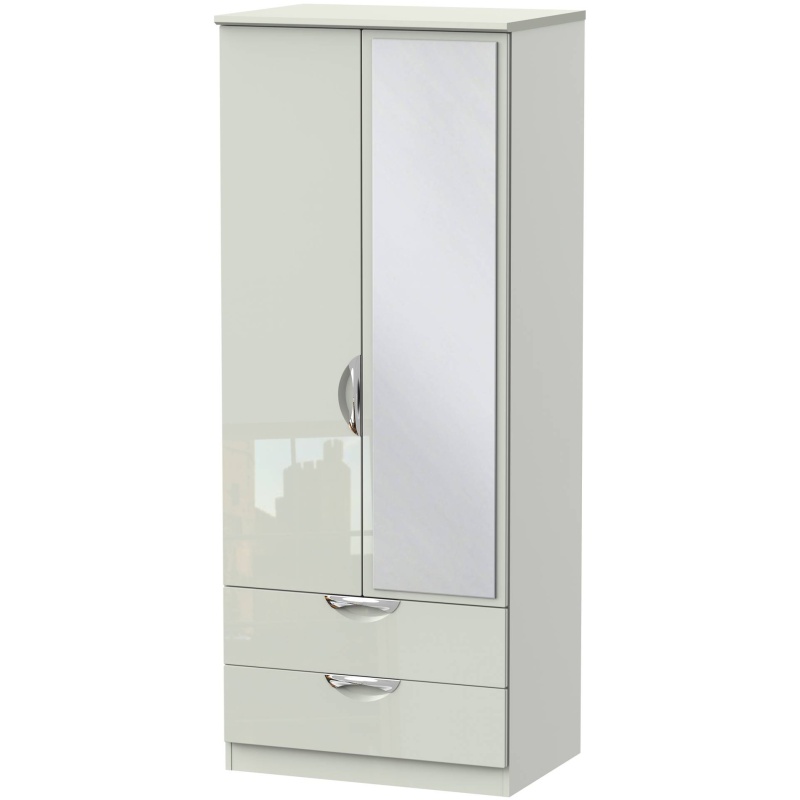Cambourne Cam062 Double Gents Wardrobe With Mirror Door with Kashmir Gloss Fronts & Kashmir Surround