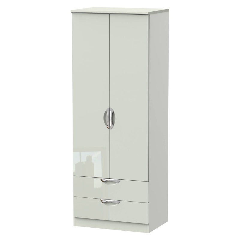 Cambourne Cam081 Tall Double Gents Wardrobe with Kashmir Gloss Fronts and Kashmir Surround