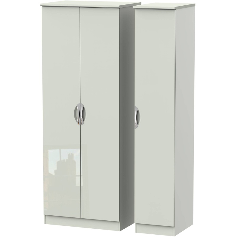 Cambourne Cam140 Tall Triple Wardrobe with Kashmir Gloss Fronts and Kashmir Surround