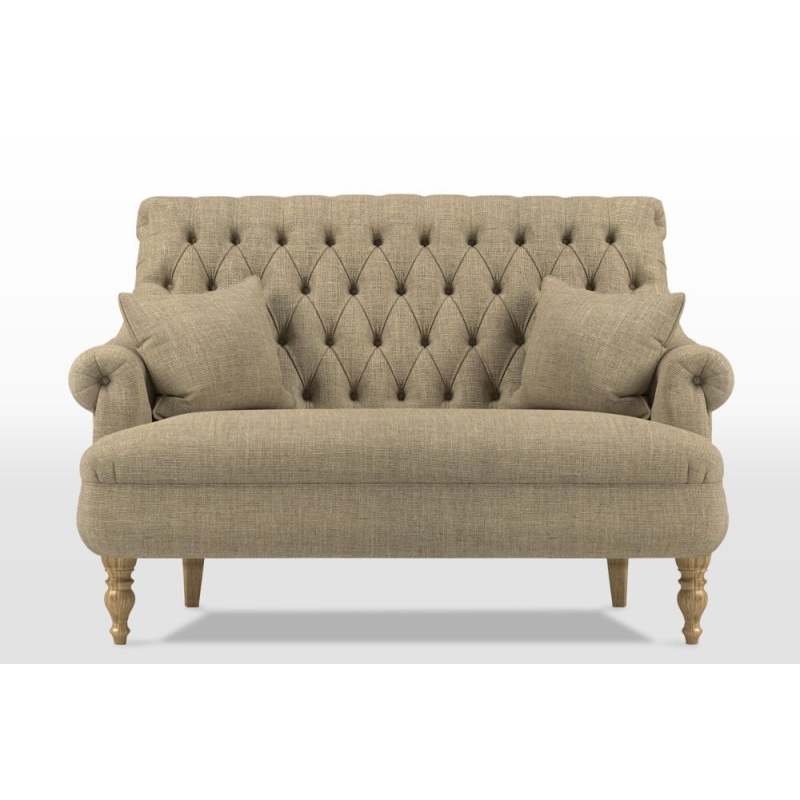 Wood Bros Pickering Compact 2 Seater Sofa - Moon Fabric Grade E
