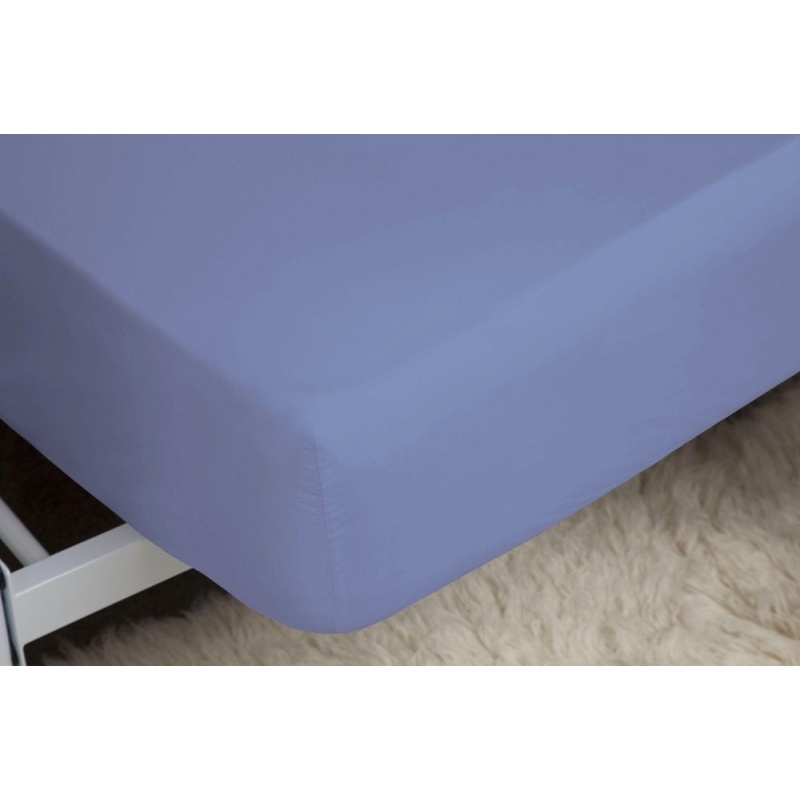 Belledorm Sky Blue 200 Count Fitted Sheet - King