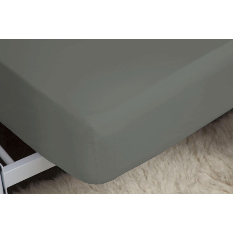 Belledorm Grey 200 Count Fitted Sheet - Single
