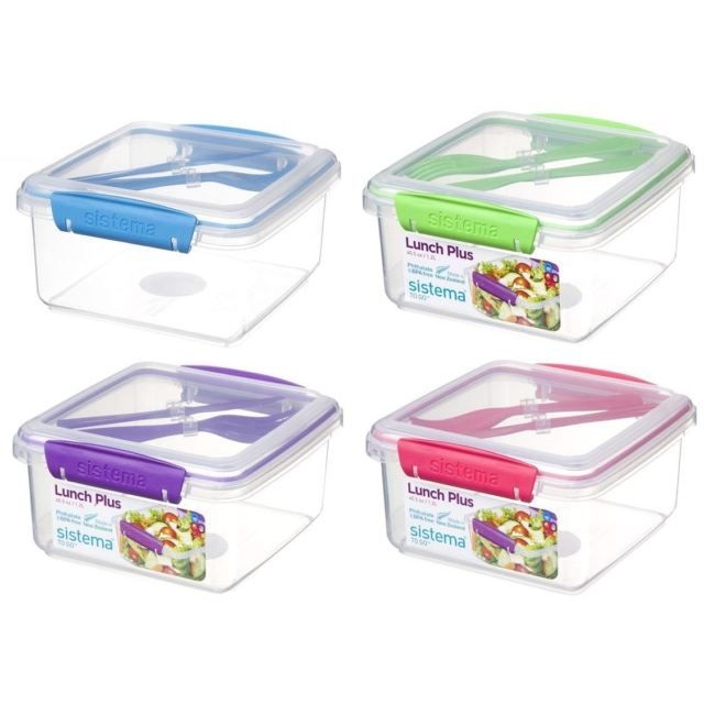 Sistema 1.2L Lunch Plus lunchbox with cutlery