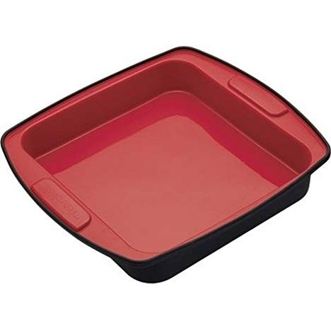 Masterclass Black Silicone Square Bake Pan 23Cm
