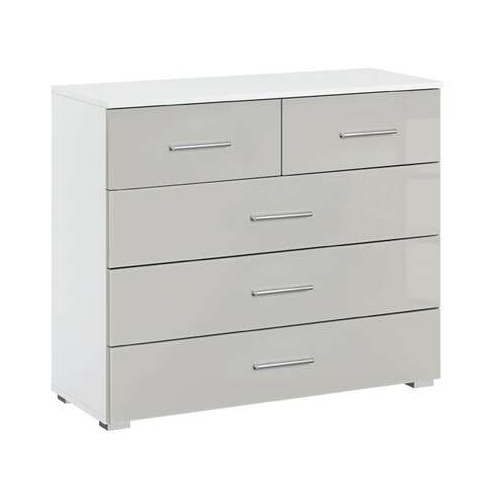 Stuttgart Soft Grey/Alpine White 2+3 Drawer Chest