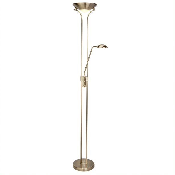 Mother and Child LED Floor Lamp - Antique Brass