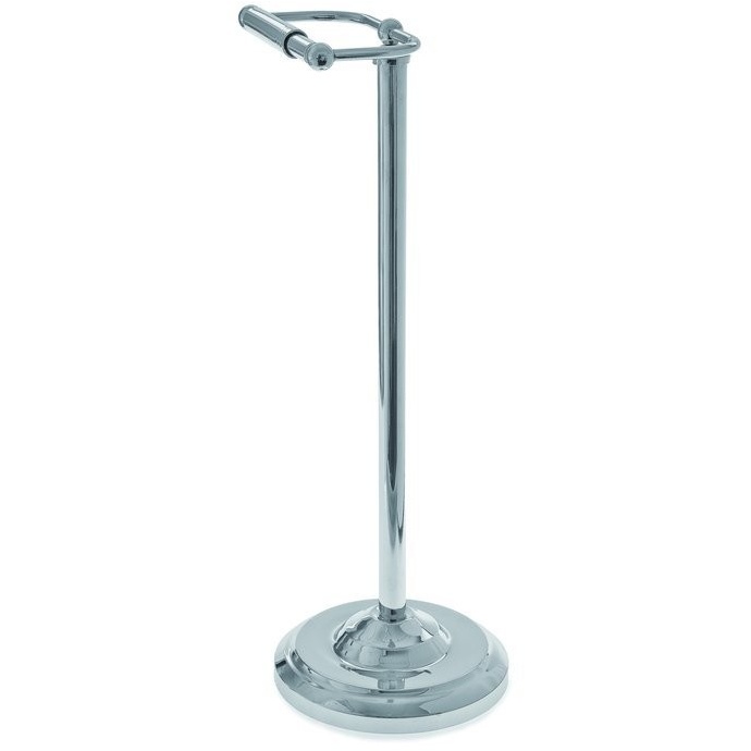 Blue Canyon Chrome Free Standing Classic Toilet Roll Holder - Image 3