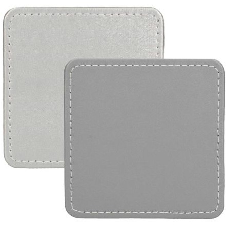 Creative Tops Faux Leather Silver Coasters Set of 4