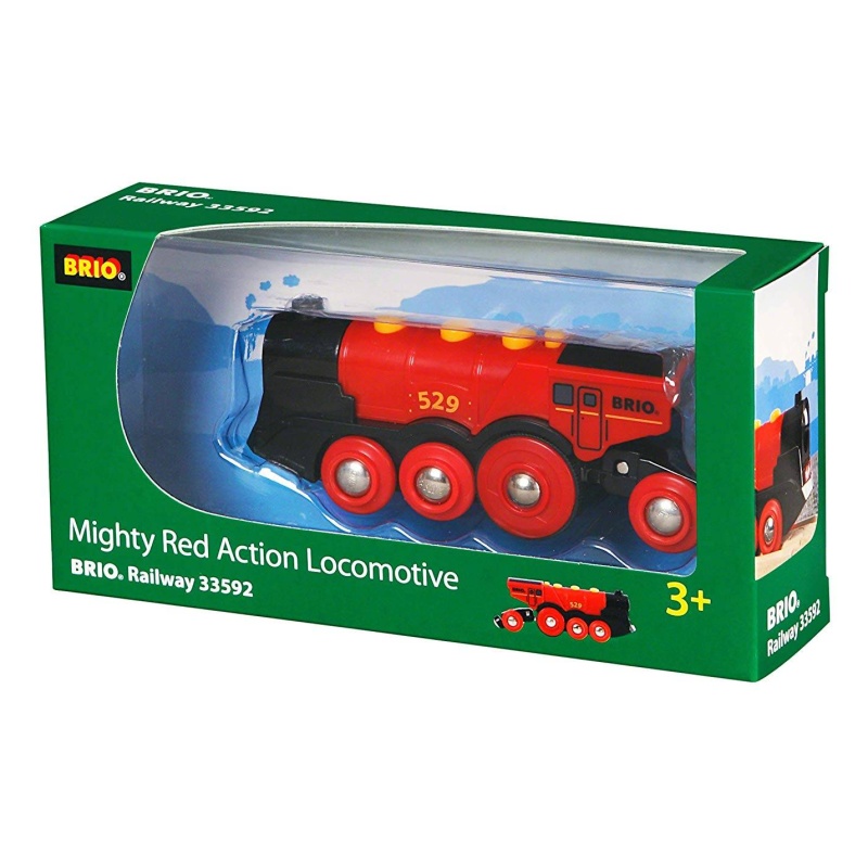 Brio Red Mighty Action Locomotive 33592