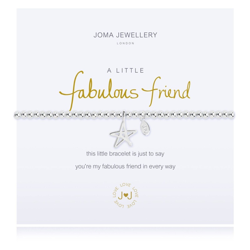 Joma Jewellery Silver A Little Fabulous Friend Bracelet