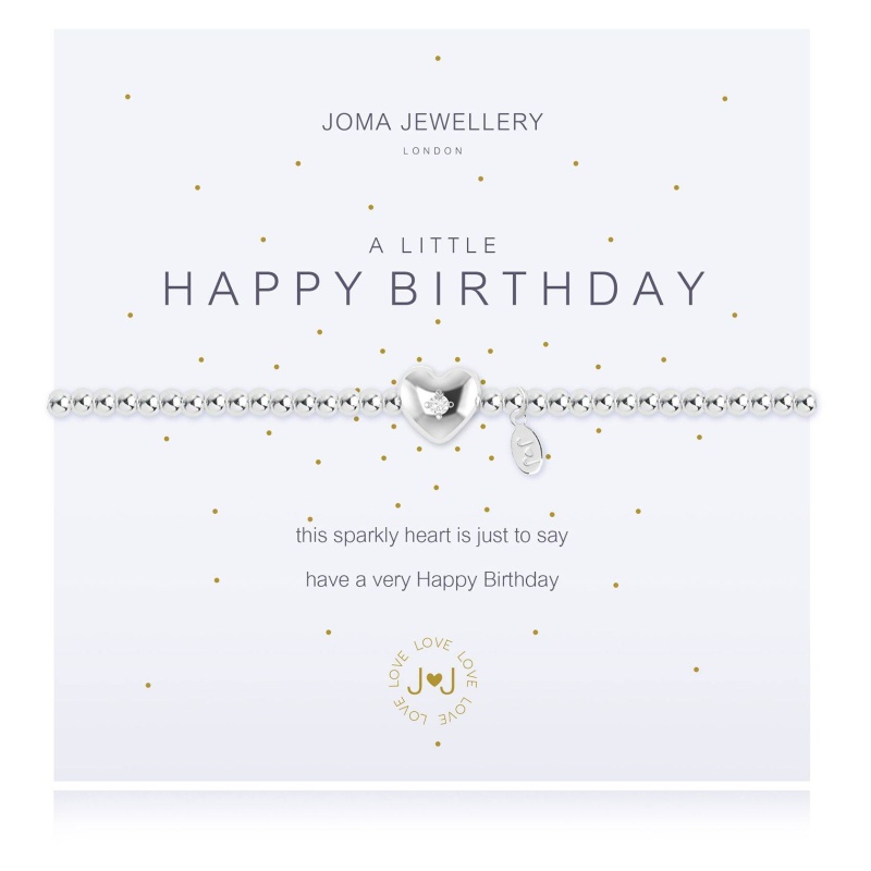 Joma Jewellery Silver A Little Happy Birthday Bracelet