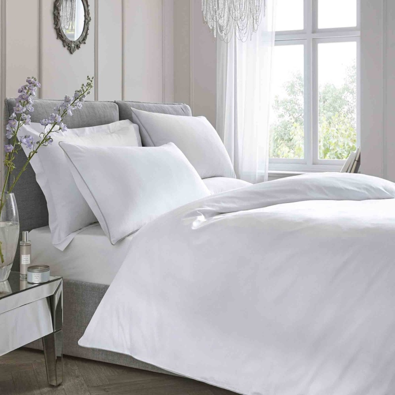 Appletree White Signature Plain Dye Duvet Cover Set - Single