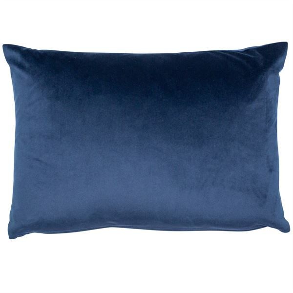 Malini Luxe Navy Rectangular Cushion