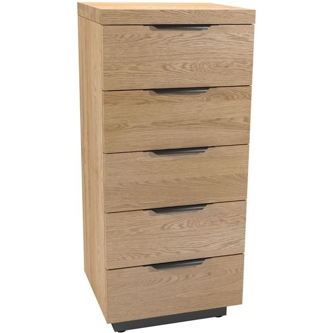 Fusion Rustic Oak 5 Drawer Tall Chest